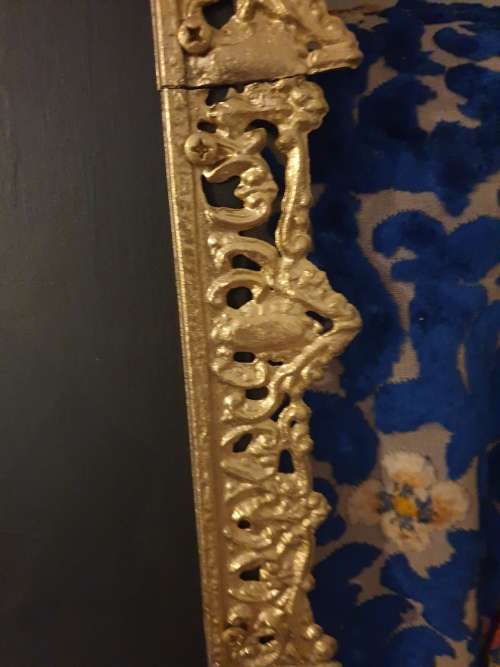 Vintage Black Board | cast metal frame |