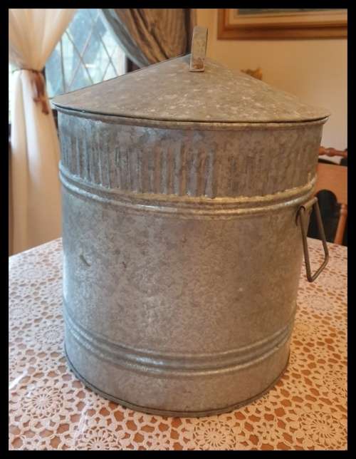 Vintage galvanised  Metal Storage Container