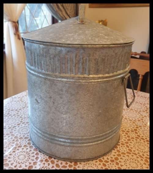 Vintage galvanised  Metal Storage Container