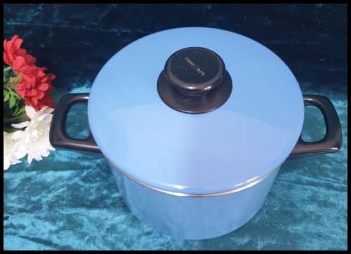 Vintage  Baby Blue Pot with Lid