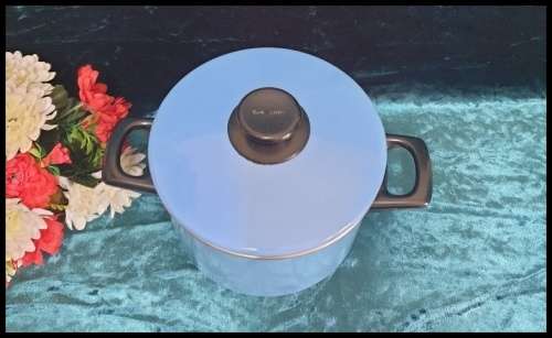Vintage  Baby Blue Pot with Lid