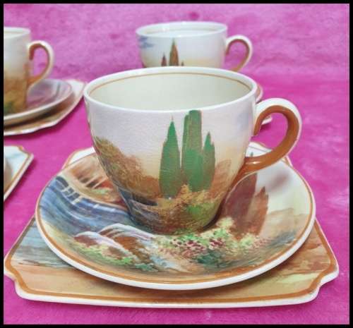 4 ROYAL DOULTON ` WOODLEY DALE` TEA TRIO SETS