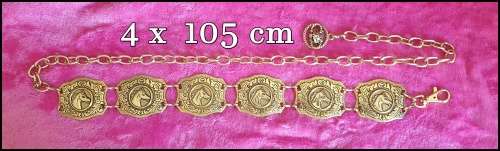 VINTAGE GOLD HORSE CHAIN BELT