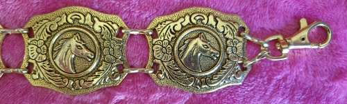 VINTAGE GOLD HORSE CHAIN BELT
