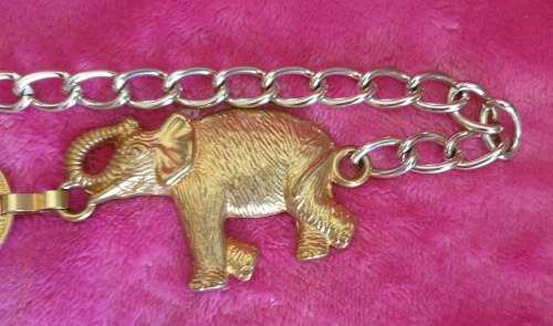 VINTAGE GOLD Elephant  CHAIN BELT