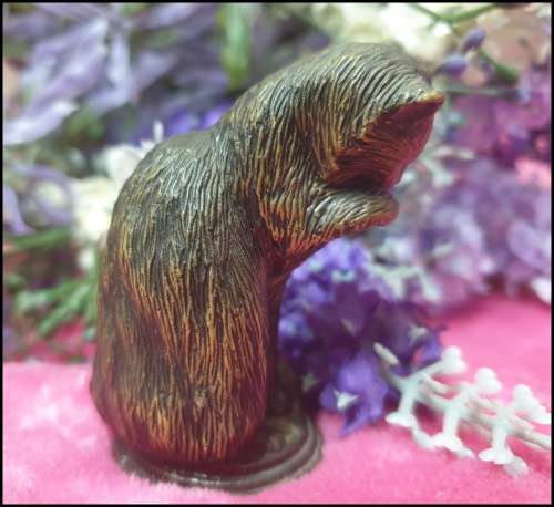 Vintage 1986 TFM The Franklyn  - cat - brass