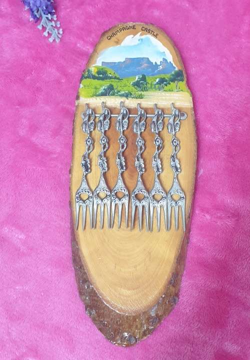 Pewter Forks on Stand