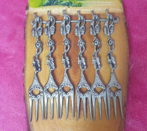 Pewter Forks on Stand