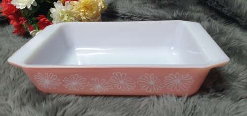 Pyrex Pink Daisy  Dish  (1950s)