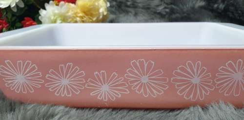 Pyrex Pink Daisy  Dish  (1950s)