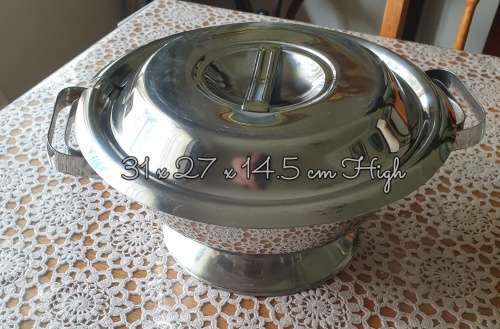 Large Stainless Steel Soup Tureen