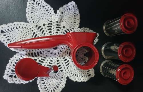 KitchenAid Empire Red Rotary Cheese Grater Interchangeable Barrels