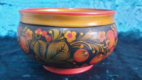 Khokhloma Bowl  for Your Collection Made in the USSR