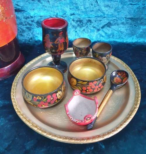 Vintage Khokhloma Items  for Your Collection Made in the USSR
