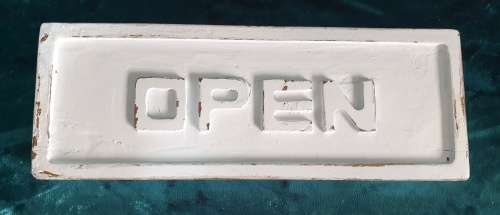 Wooden Vintage Open Closed Sign