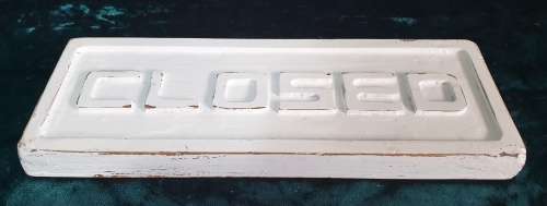 Wooden Vintage Open Closed Sign