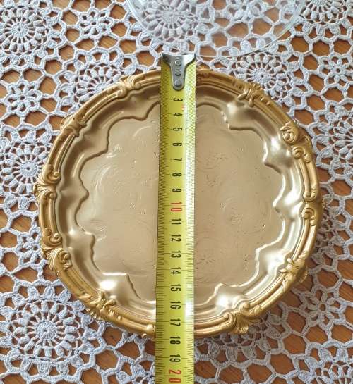 Heavy Metal Tray with Glass Dome