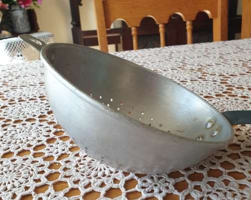 From Granny`s Kitchen.....Very Special And Beautiful Vintage Metal Food Strainer
