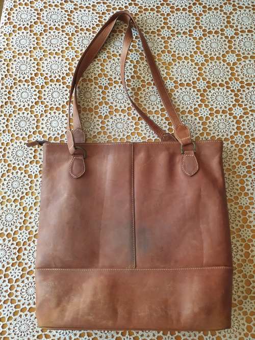 Genuine Leather Hand bag (Tabacco color)