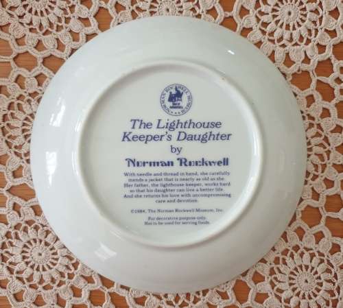 Norman Rockwell `The Lighthouse Keeper`s Daughter` Collector Plate (16 cm)