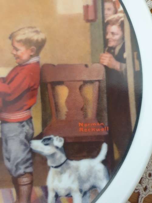Mothers Day 1986 Norman Rockwell Vintage Edwin M Knowles Wall Plate