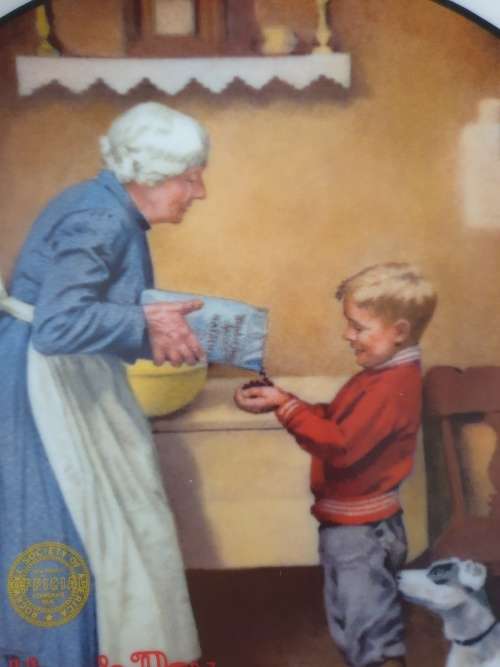 Mothers Day 1986 Norman Rockwell Vintage Edwin M Knowles Wall Plate