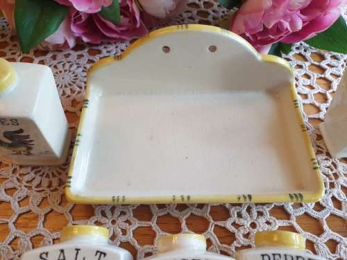 Vintage Spice Jars with Tray