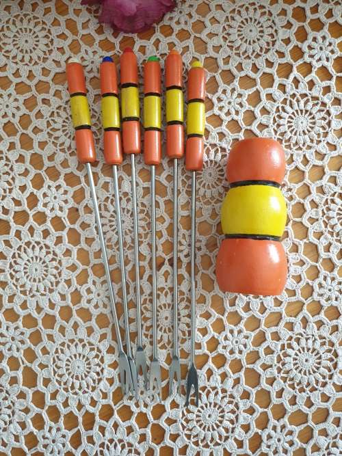 Rare Find !!!  Vintage Dango Fondue Forks