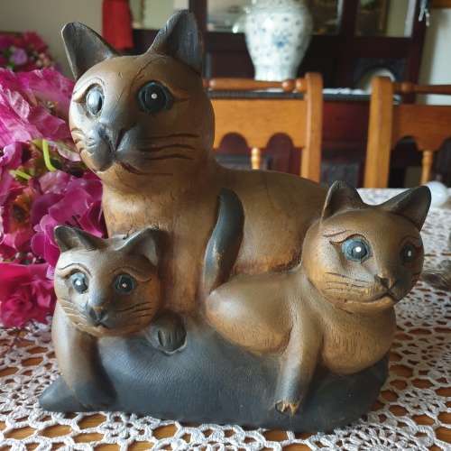 Wooden Cat Ornament
