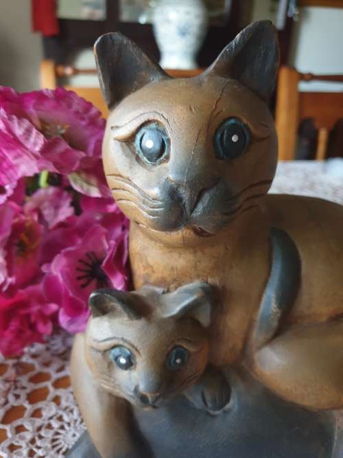 Wooden Cat Ornament