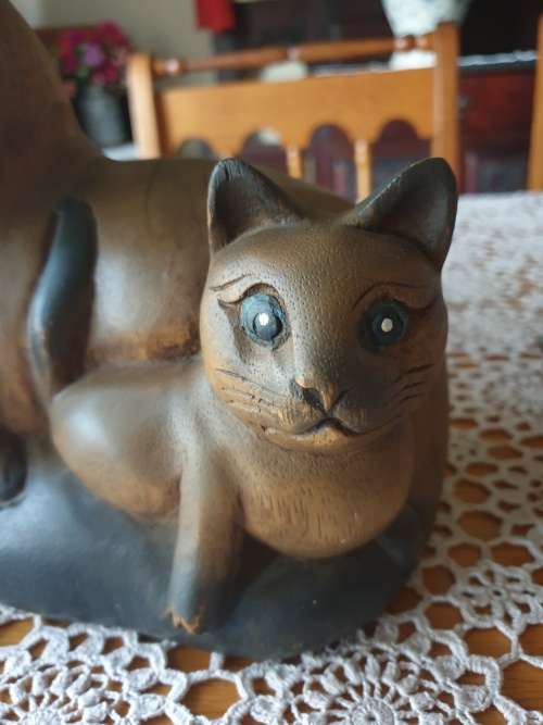 Wooden Cat Ornament