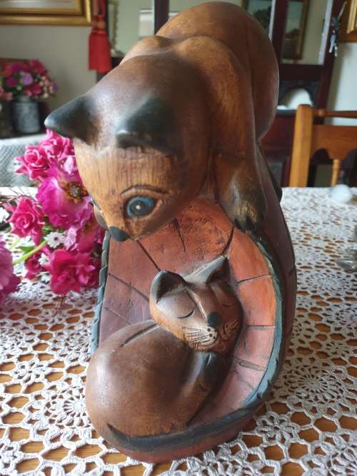 Wooden Cat Ornament