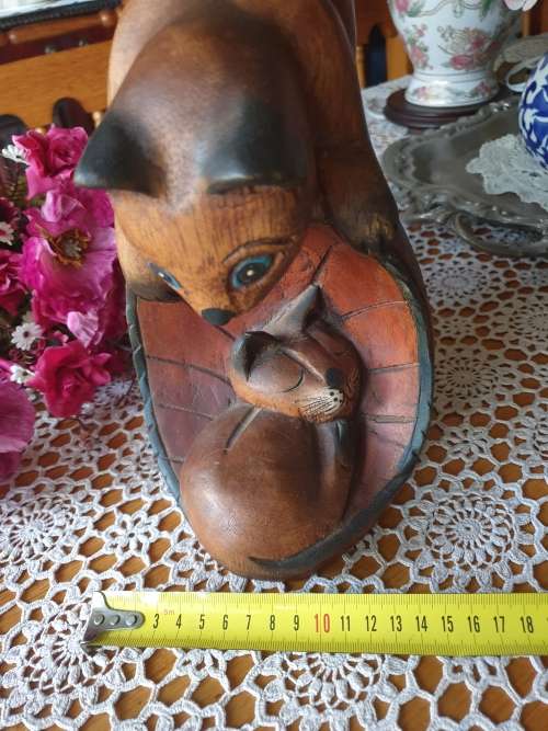 Wooden Cat Ornament
