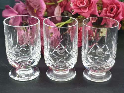 3 Crystal Glasses