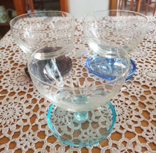 3 Glass Dessert Bowls