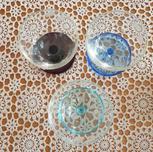 3 Glass Dessert Bowls