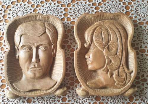 Hand Carved Wooden Wall Plaques