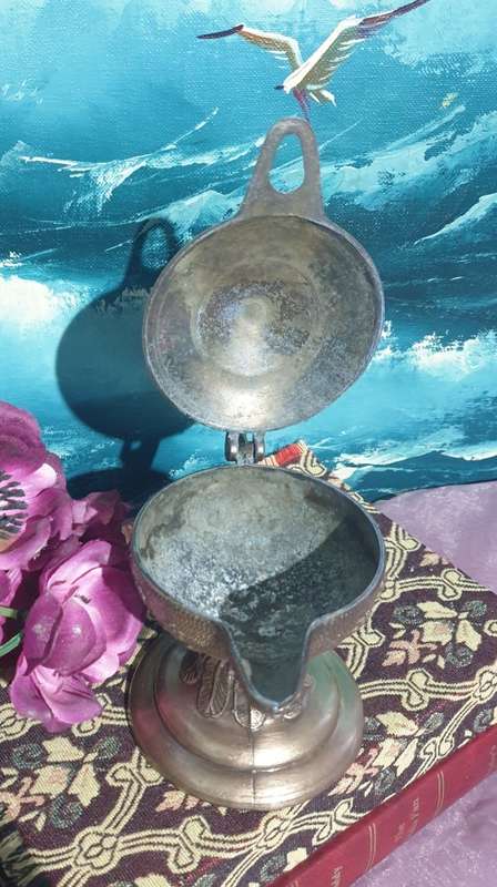 Cast Brass Vintage Serpent Oil Lamp - Circa 1950`s