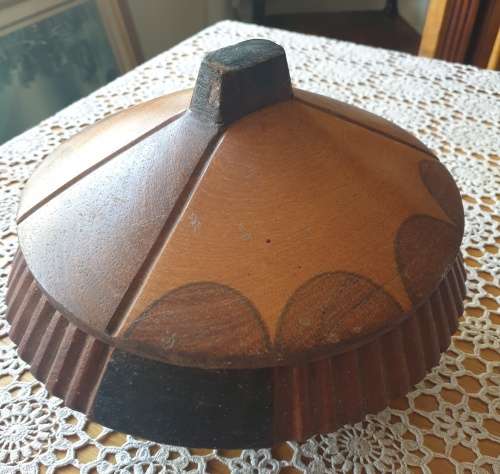 wooden bowl with lid