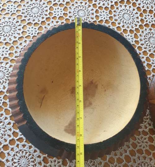wooden bowl with lid