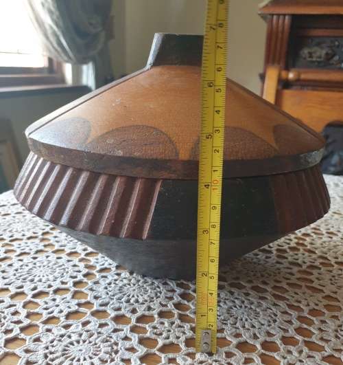 wooden bowl with lid