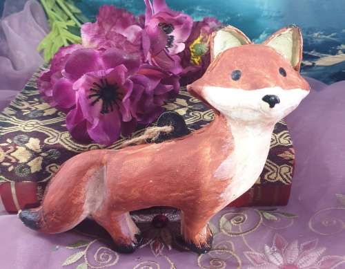 Paper Mache Ornament (Fox)