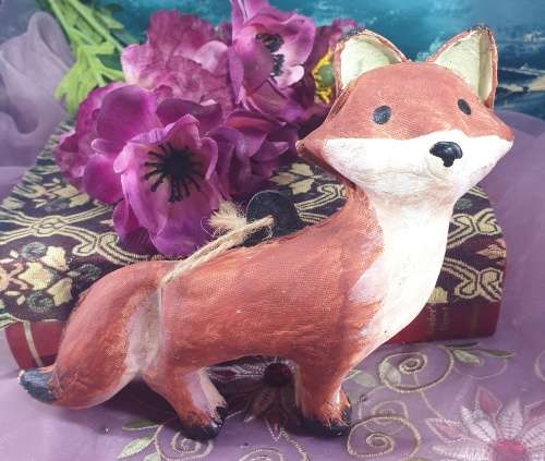 Paper Mache Ornament (Fox)