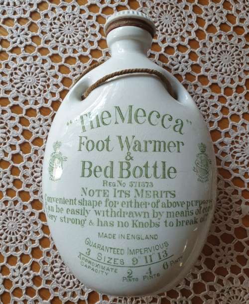 Antique Stoneware Hot Water Bottle & Foot Warmer