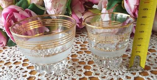 Vintage Glass Milk Pourer and Sugar Bowl
