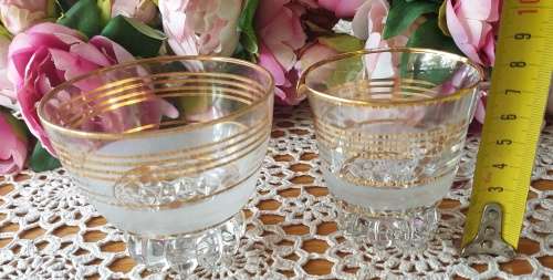 Vintage Glass Milk Pourer and Sugar Bowl