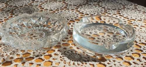 Two Glass Ashtrays