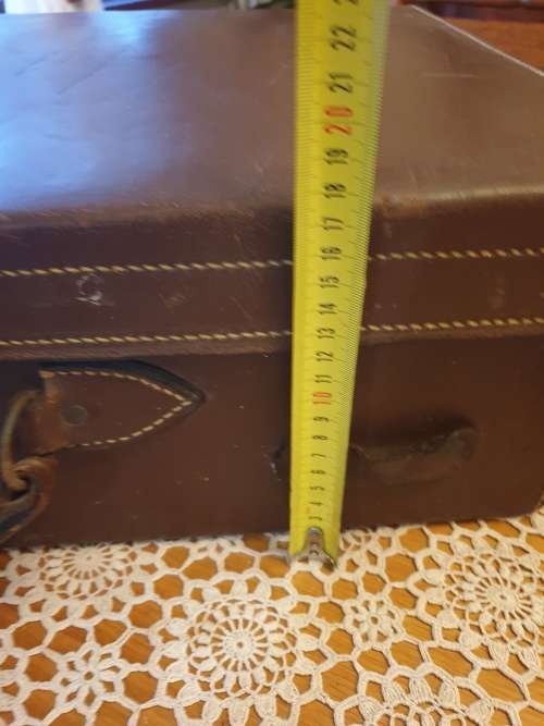 Vintage Leather Travel Suitcase