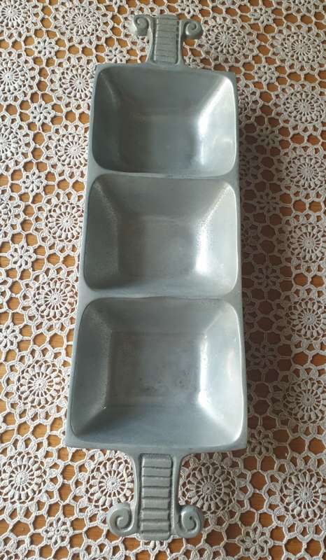 Large Pewter Snack Tray