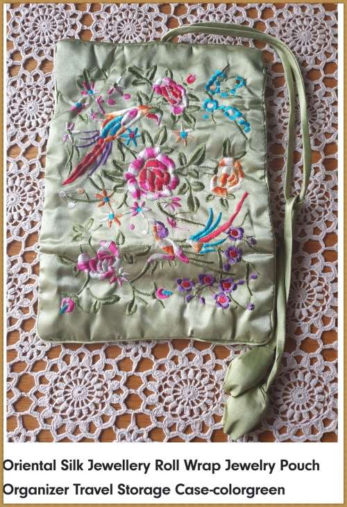 Oriental Silk Jewelry Pouch/Bag Organizer